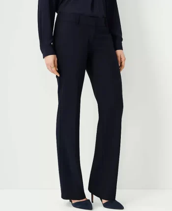 Ann Taylor Petite Pants|Petite Suits|The Petite Trouser In Seasonless Stretch - Curvy Fit Perfect Navy