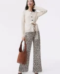 Ann Taylor Petite Jeans|New Petite Styles|The Petite Wide-Leg Jean In Animal Print Pale Linen