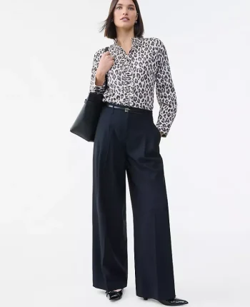 Ann Taylor Pants|The Pleated Wide-Leg Pant Black