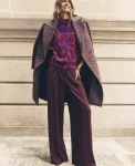 Ann Taylor Pants|The Pleated Wide Leg Pant In Bi-Stretch Poised Plum