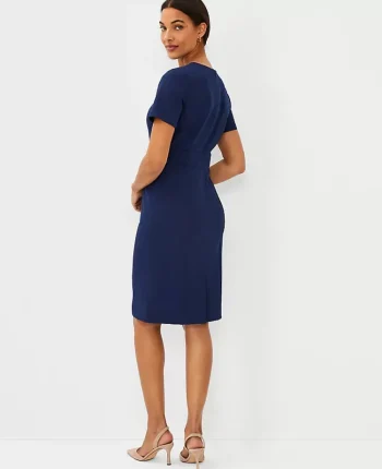 Ann Taylor Suits|Suits|The Short Sleeve Sheath Dress In Bi-Stretch Pure Sapphire