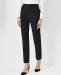 Ann Taylor Suits|Suits|The Side Zip Ankle Pant In Fluid Crepe Black
