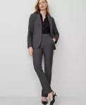 Ann Taylor Suits|Suits|The Side Zip Straight Pant In Bi-Stretch Dark Grey