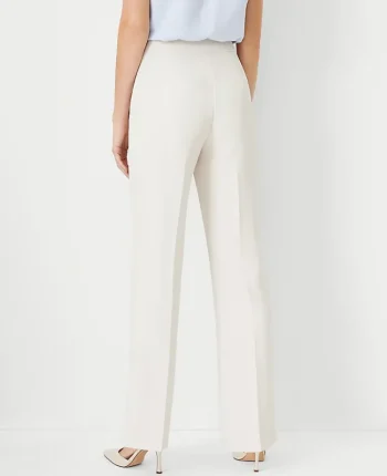 Ann Taylor Suits|Suits|The Side Zip Trouser In Fluid Crepe Ivory Whisper