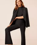Ann Taylor Suits|Suits|The Side Zip Trouser In Fluid Crepe Black