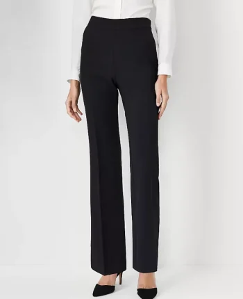 Ann Taylor Suits|Suits|The Side Zip Trouser In Fluid Crepe Black