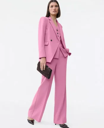 Ann Taylor Suits|Suits|The Wide-Leg Flare Trouser In Fluid Crepe Smokey Rose