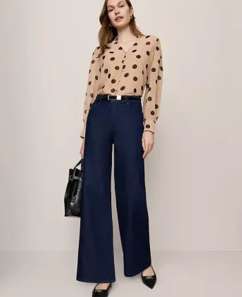 Ann Taylor Jeans|The Wide-Leg Jean Classic Rinse Wash