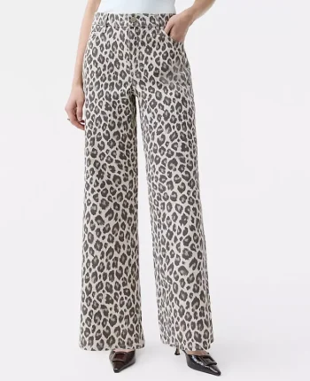 Ann Taylor Jeans|The Wide-Leg Jean In Animal Print Pale Linen