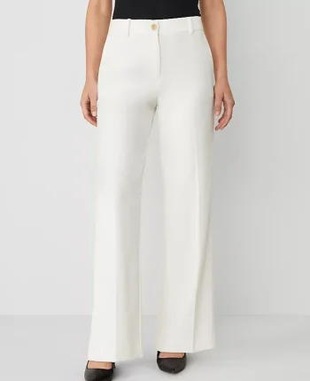Ann Taylor Pants|The Wide Leg Pant - Curvy Fit Winter White