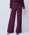 Ann Taylor Suits|Suits|The Wide Leg Pant In Fluid Crepe &mdash; Curvy Fit Winter Bloom