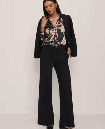 Ann Taylor Suits|Suits|The Wide Leg Pant In Ponte Black