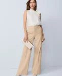 Ann Taylor Pants|Petite Pants|ThePetite Perfect Wide Leg Pant Neutral Light Tan