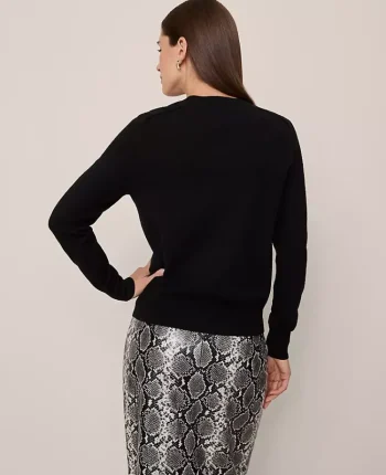 Ann Taylor Sweaters|All Sweaters|V-Neck Sweater Black
