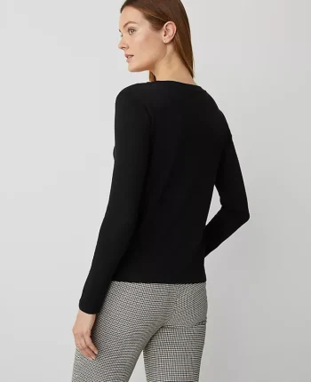 Ann Taylor Tops And Blouses|Weekend Tops|Weekend Collection Crew Neck Top Black