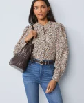 Ann Taylor Tops And Blouses|Weekend Tops|Weekend Collection Floral Button Down Shirt Flower Pot