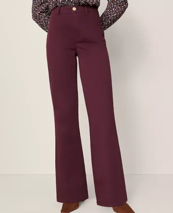 Ann Taylor Pants|Weekend Collection Go-Everywhere Flare Pant Poised Plum