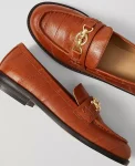 Ann Taylor Weekend Shoes|Weekend Shoes|Weekend Collection Horsebit Leather Loafer Saddle Brown