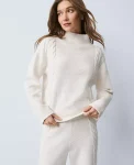 Ann Taylor Pullover Sweaters|Weekend Sweaters|Weekend Collection Mixed Cable Sweater Winter White