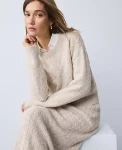 Ann Taylor Sweaters|All Sweaters|Weekend Collection Mixed Stitch Crew Neck Sweater Pale Sand Heather