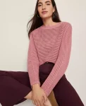 Ann Taylor Sweaters|All Sweaters|Weekend Collection Open Stitch Scalloped Sweater French Pink Clay