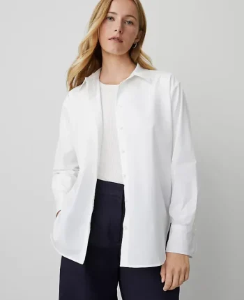 Ann Taylor Tops And Blouses|Weekend Collection Oversized Shirt White