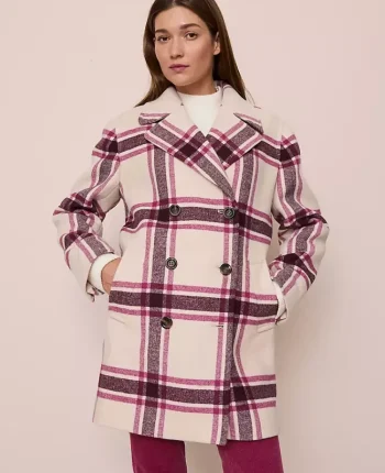 Ann Taylor Jackets And Blazers|Weekend Collection Plaid Cocoon Coat Seedpearl