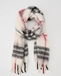 Ann Taylor Weekend Accessories|Weekend Accessories|Weekend Collection Plaid Fringe Scarf Black