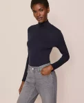 Ann Taylor Tops And Blouses|Weekend Tops|Weekend Collection Turtleneck Top Night Sky