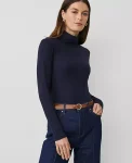 Ann Taylor Tops And Blouses|Weekend Collection Turtleneck Top Night Sky