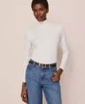 Ann Taylor Tops And Blouses|Weekend Collection Turtleneck Top Winter White