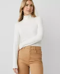 Ann Taylor Tops And Blouses|Weekend Collection Turtleneck Top Winter White