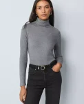 Ann Taylor Tops And Blouses|Weekend Tops|Weekend Collection Turtleneck Top Medium Heather Grey