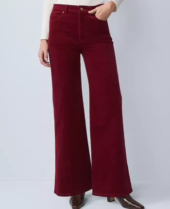Ann Taylor Pants|Weekend Pants & Jeans|Weekend Collection Wide Leg Corduroy Pant Cherry Pie