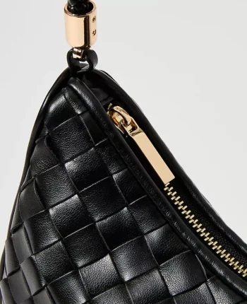 Ann Taylor Weekend Accessories|Weekend Accessories|Weekend Collection Woven Shoulder Bag Black