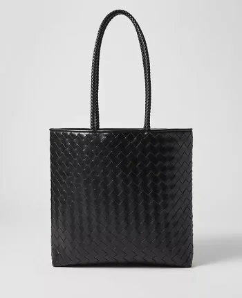 Ann Taylor Weekend Accessories|Weekend Accessories|Weekend Collection Woven Tote Bag Black