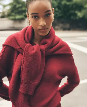 Ann Taylor Sweaters|All Sweaters|Whipstitch Sweater Cherry Pie