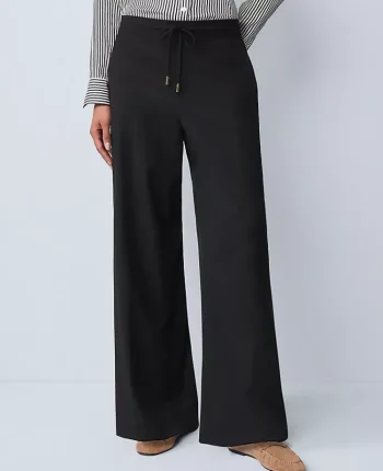 Ann Taylor Pants|Wide Leg Jogger Pant Black