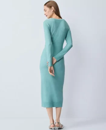 Ann Taylor Dresses|Sweaters|Wrap Effect Sweater Sheath Dress Lakeside View