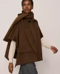 Ann Taylor Sweaters|All Sweaters|Zip Scarf Poncho Pure Chocolate