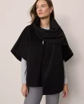Ann Taylor Sweaters|All Sweaters|Zip Scarf Poncho Black
